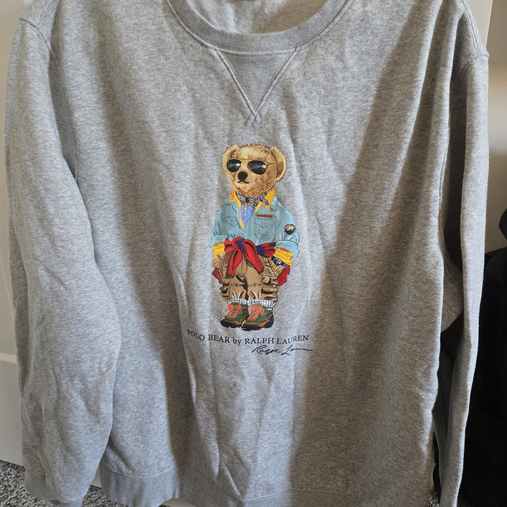 Ralph Lauren Gray Sweatshirt with Polo Bear